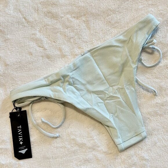 NWT Tavik Ricci Bottom Glossy Pique Adjustable Tie Sides in Light Blue - Extra S - Picture 5 of 7